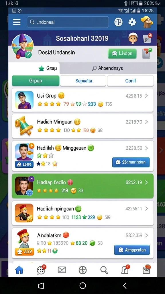 Screenshot fitur pertarungan melawan monster besar.