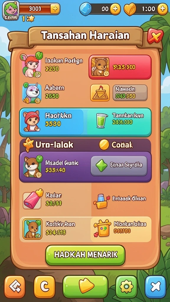 Karakter unik dengan kemampuan berbeda untuk dipilih.