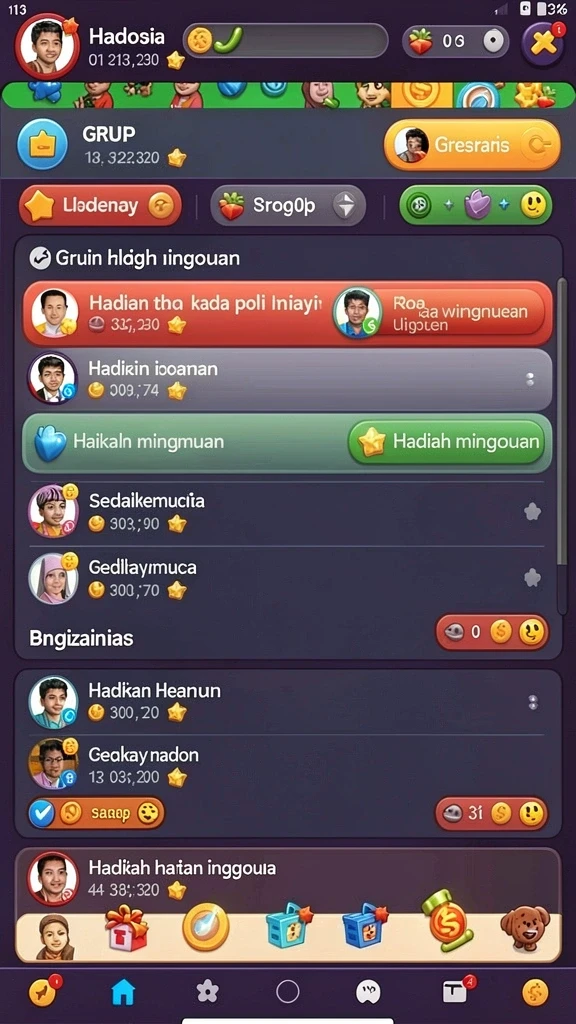 Beragam pilihan permainan yang tersedia.
