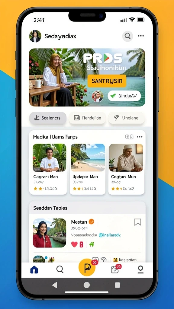 Screenshot menampilkan karakter dengan desain unik.