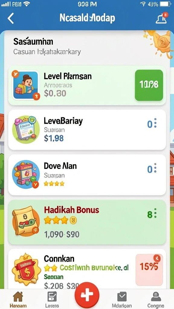 Gameplay yang seru dan menantang setiap level.