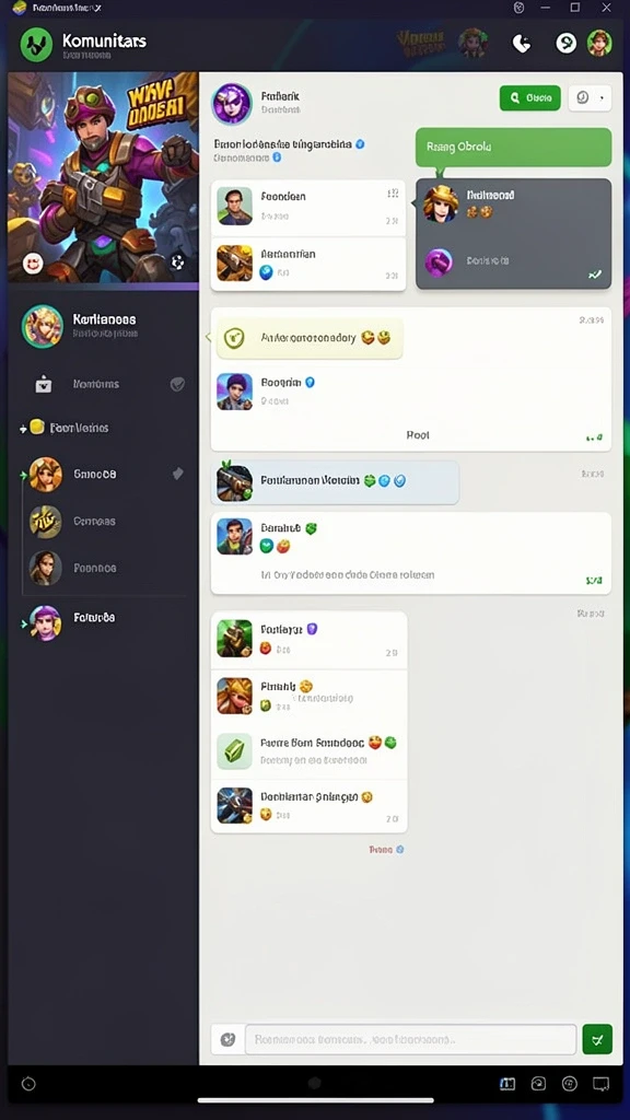 Tangkapan layar memperlihatkan fitur interaksi sosial dalam game.