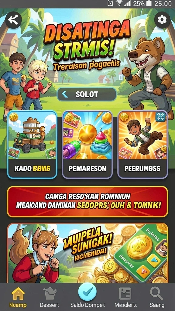 Screenshot memperlihatkan panen hasil tanaman yang melimpah.