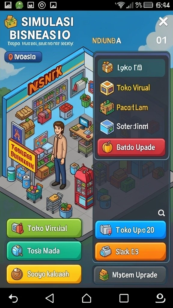 Salah satu level menantang yang penuh warna.