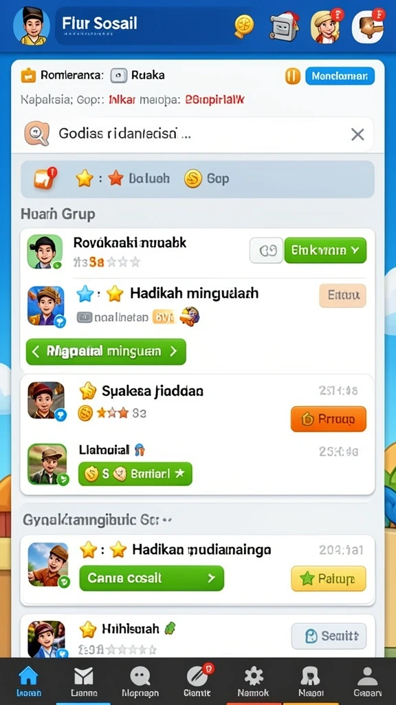 Screenshot aplikasi menampilkan antarmuka utama yang menarik.