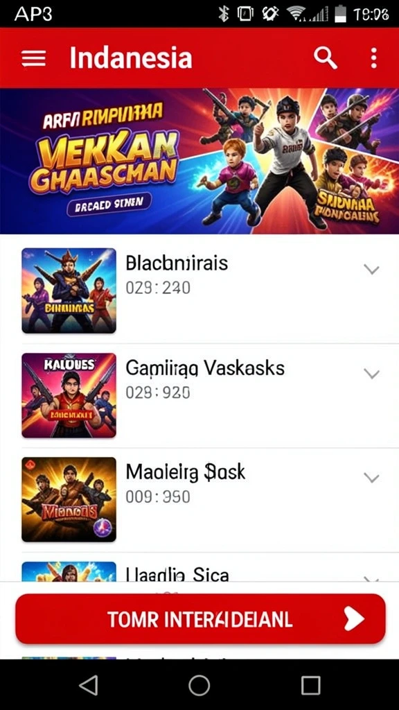 Level permainan yang penuh tantangan.