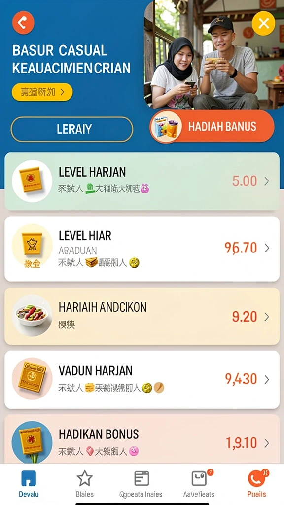 Berbagai level menantang yang siap dijelajahi.